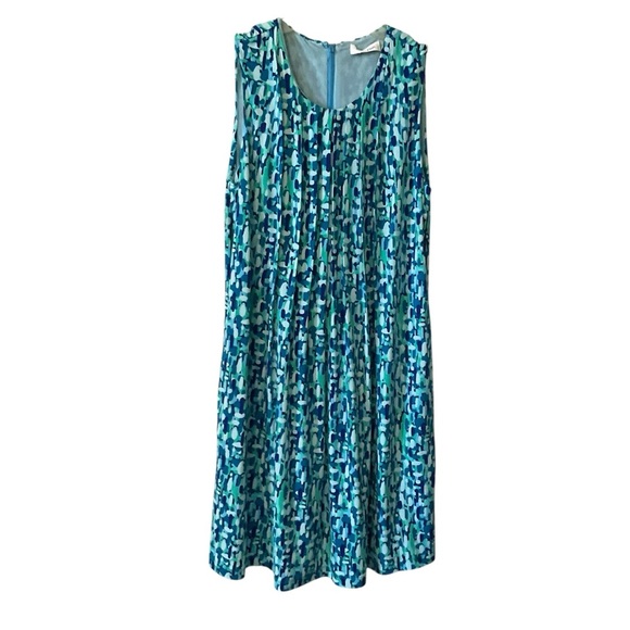Calvin Klein Blue and Green Midi Dress - Picture 1 of 9